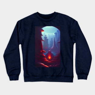 Alien planet landscape Crewneck Sweatshirt